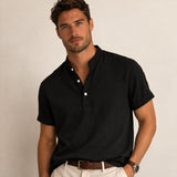 The Meadowbrook Ridge Men's Lightweight Linen Summer Trendy Button-Up Shirt