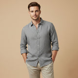 The Pinecrest Fall Men’s Casual Lightweight Linen Blend Button Down Shirt
