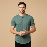 The Bathwick Men’s Breathable Henley Collar Summer T-Shirt