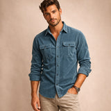 The Norwick Men’s Casual Button Down Corduroy Shirt