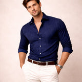 The Stratford Men’s Breathable Striped Wrinkle Resistant Shirt