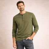 The Meadowcrest Hill Men’s Breathable Cotton Blend Henley Shirt