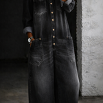 Sidonie | Denim Jumpsuit with Off-Shoulder Design – view 3