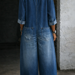 Sidonie | Denim Jumpsuit with Off-Shoulder Design – view 8