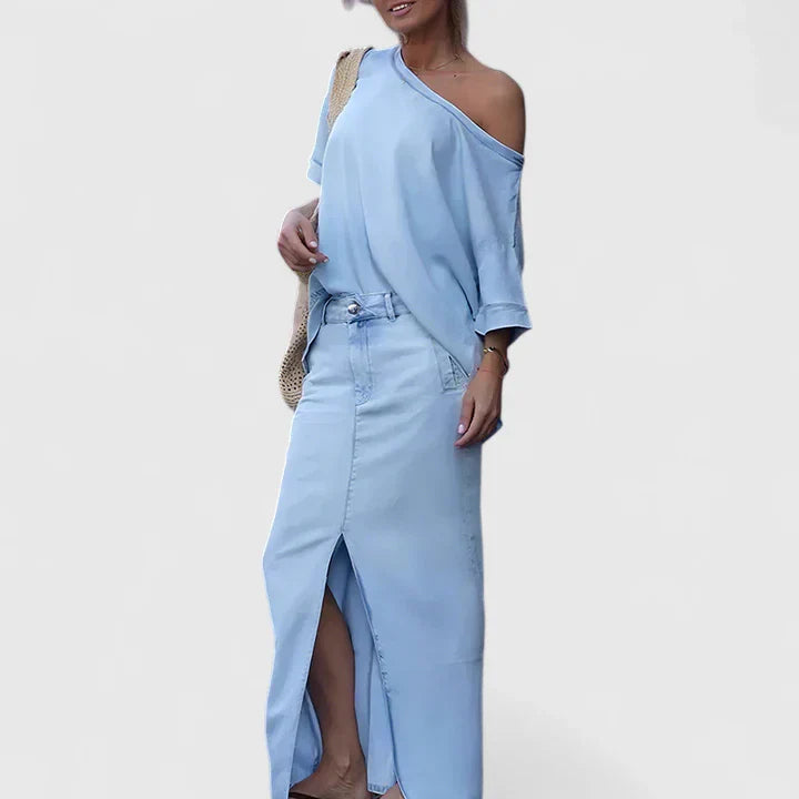 Isabelle | Elegant Maxi Skirt Set