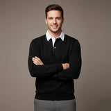 The Chelsea Men’s Long Sleeve Polo – Classic Knit Shirt