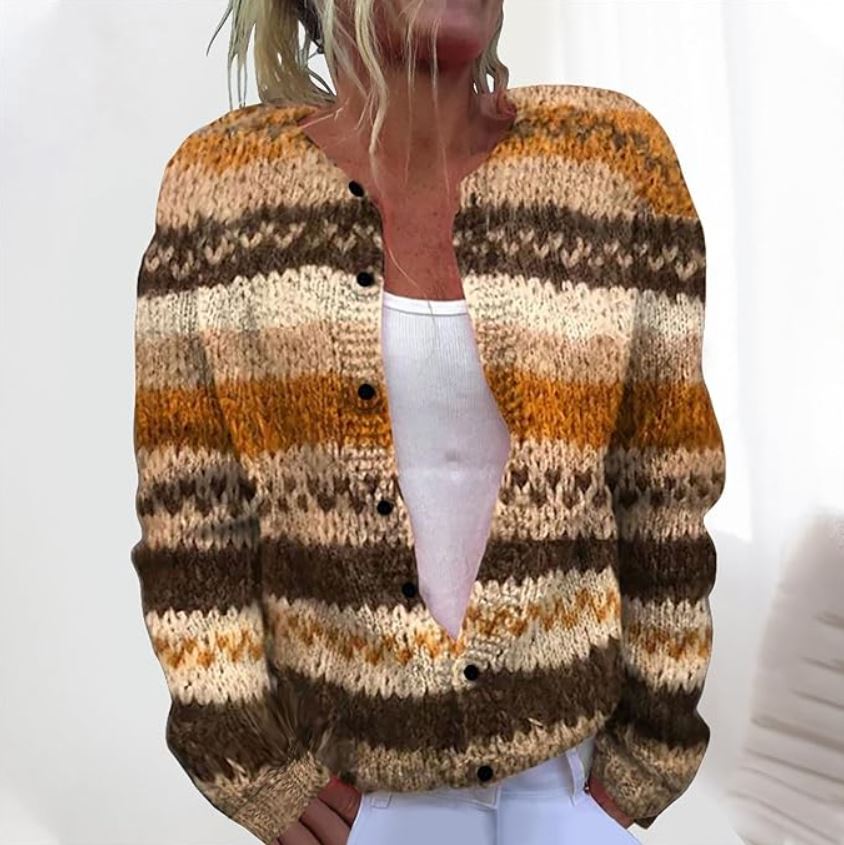 Tessa brown cardigan for women, view 2