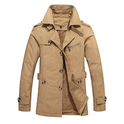 Étienne™ | Sophisticated Men's Trench Coat Featuring Quilted Accents