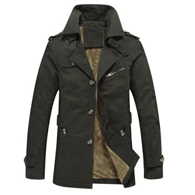 Étienne™ | Sophisticated Men's Trench Coat Featuring Quilted Accents