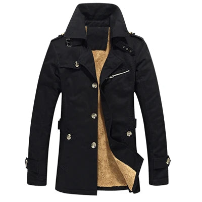 Étienne™ | Sophisticated Men's Trench Coat Featuring Quilted Accents